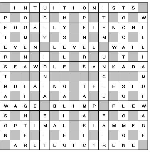 Crossword Solution